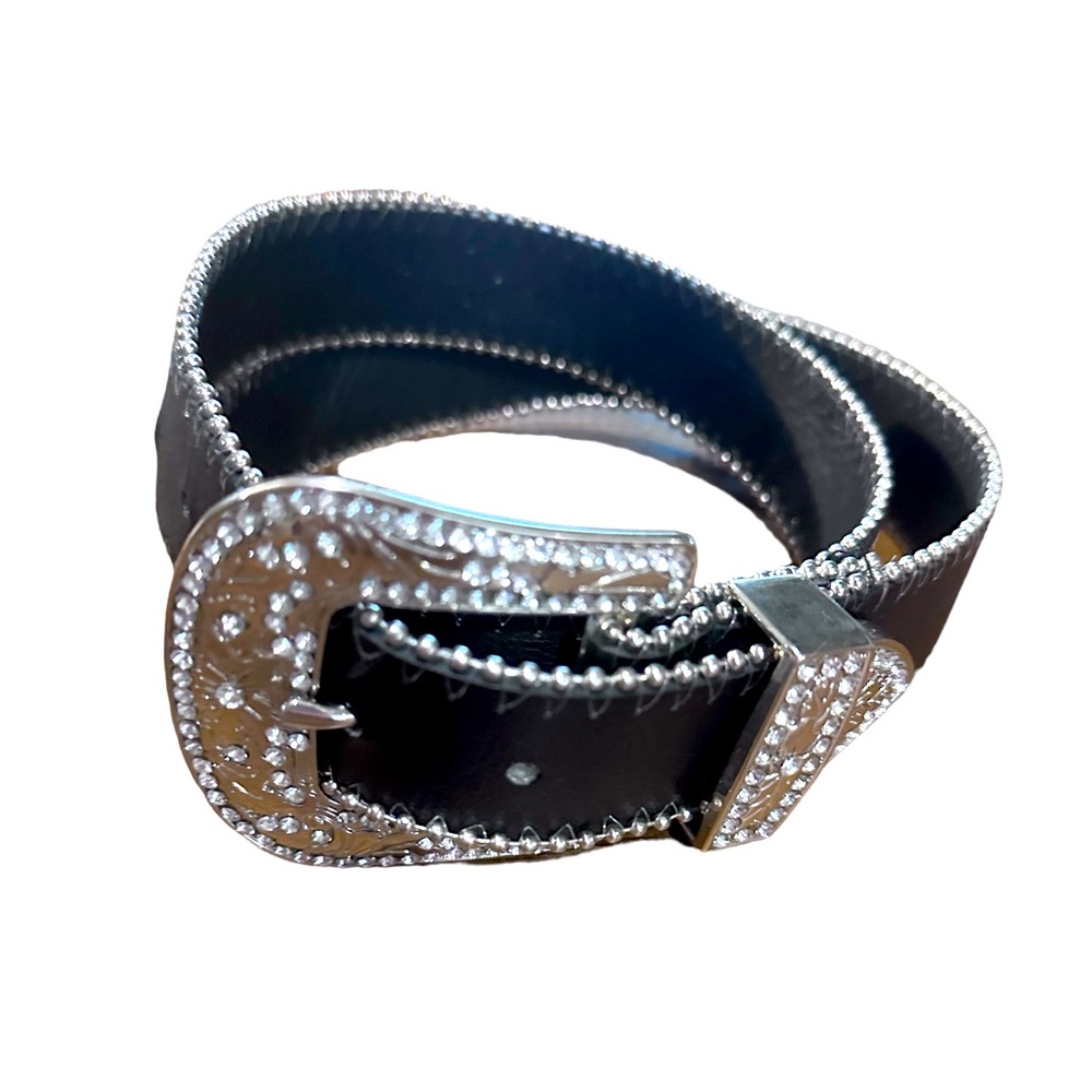 Women’s Rhinestone Studded Western Belt Size Large Excellent Condition